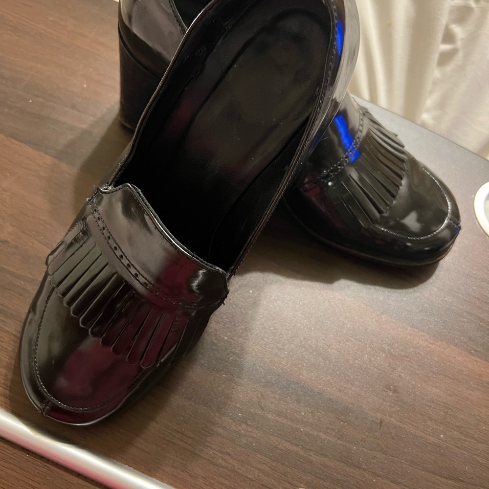 Coach Women's Pumps Black Block Heels Slip Ons 6 1/2B - Picture 5 of 9